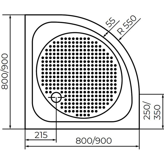 Поддон акриловый RGW Acrylic LUX/TN-P 90х90 см 16180499-41 - фото 2