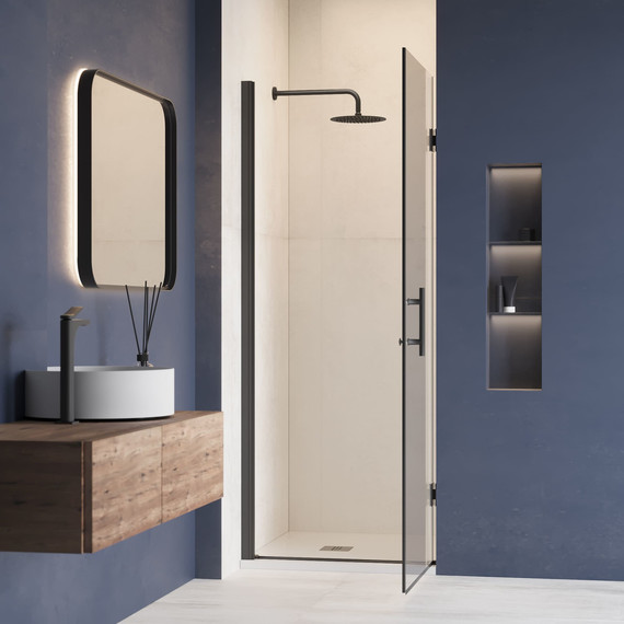 Душевая дверь RGW HO-011B 60 см 350601106-14 (стекло 8 мм), черный/прозрачное - фото 4