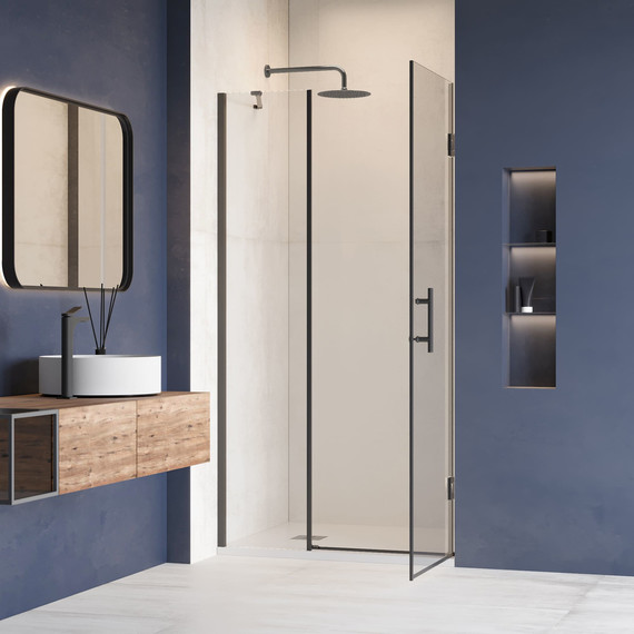 Душевая дверь RGW HO-012B 110 см 350601211-14 (стекло 8 мм), черный/прозрачное - фото 4