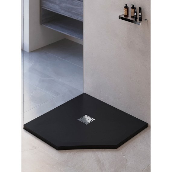 Каменный поддон RGW ST/T-0099G 90х90 см 16155099-02, графит - фото 10