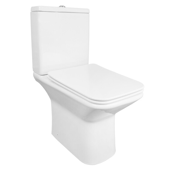 Унитаз-компакт безободковый Azario Formal AZ-1353B с крышкой микролифт - фото 