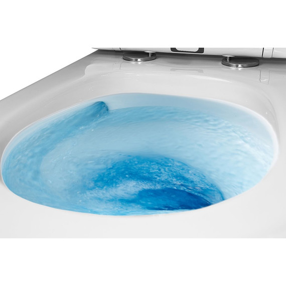 Унитаз подвесной безободковый Azario Ollin AZ-0513R с крышкой микролифт (Система смыва торнадо) - фото 10