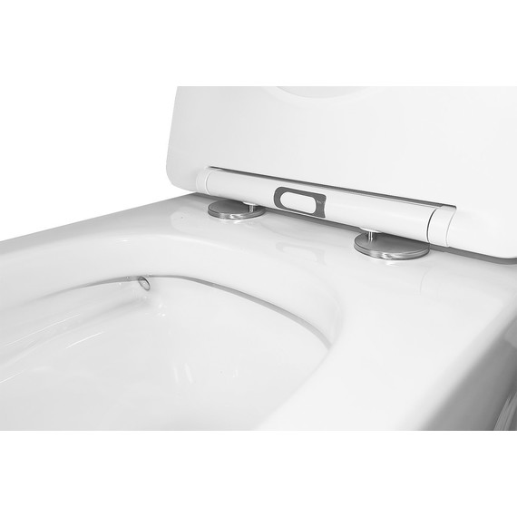 Унитаз подвесной безободковый Azario Ollin AZ-0513R с крышкой микролифт (Система смыва торнадо) - фото 6