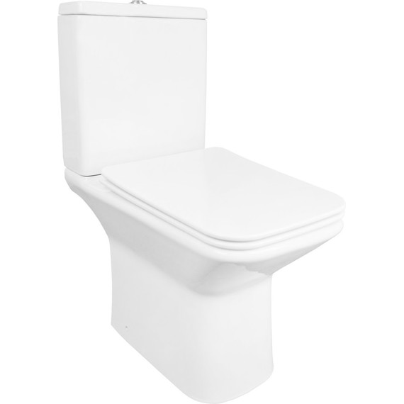 Унитаз-компакт безободковый Azario Formal AZ-1353B с крышкой микролифт - фото 