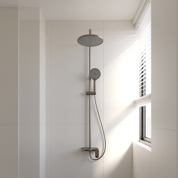 Душевая стойка Veconi FE-110-GR-C4, графит, Цвет производителя: графит - фото 2