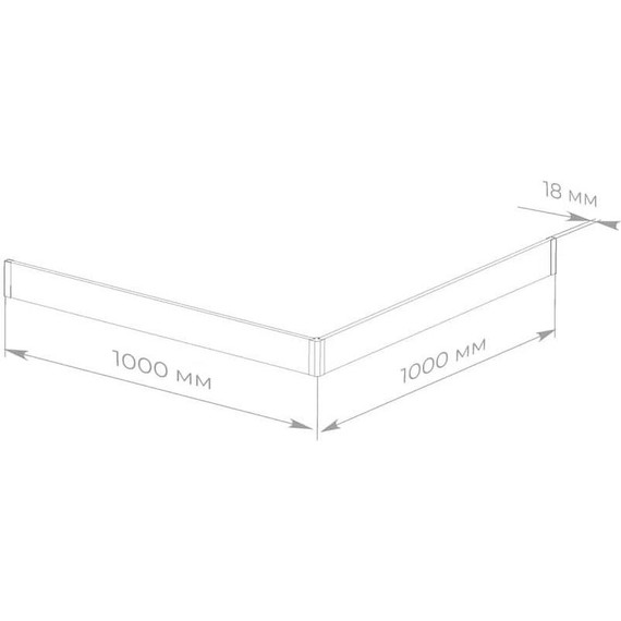 Панель для душевого поддона Taliente 100x100 см FPSE-ST-100B, чёрный - фото 6