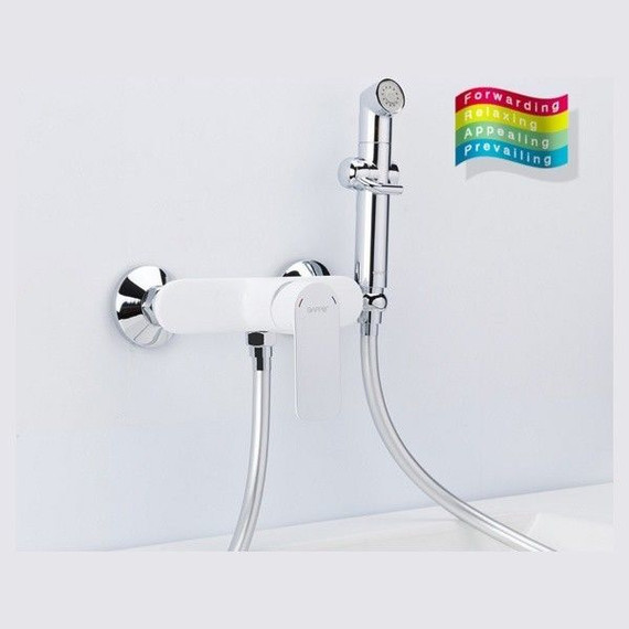 Набор для гигиенического душа Gappo Noar G2048-8, белый/хром - фото, картинка 7 Набор для гигиенического душа Gappo Noar G2048-8, белый/хром - фото 7