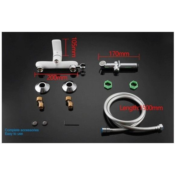 Набор для гигиенического душа Gappo Noar G2048-8, белый/хром - фото, картинка 8 Набор для гигиенического душа Gappo Noar G2048-8, белый/хром - фото 8