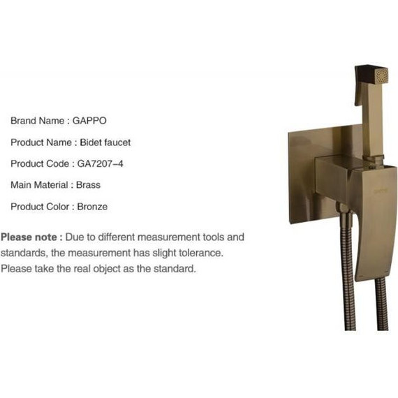 Набор для гигиенического душа Gappo Jacob G7207-4, бронза - фото, картинка 10 Набор для гигиенического душа Gappo Jacob G7207-4, бронза - фото 10