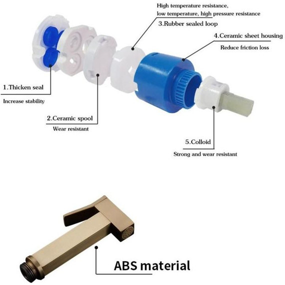 Набор для гигиенического душа Gappo Jacob G7207-4, бронза - фото, картинка 11 Набор для гигиенического душа Gappo Jacob G7207-4, бронза - фото 11