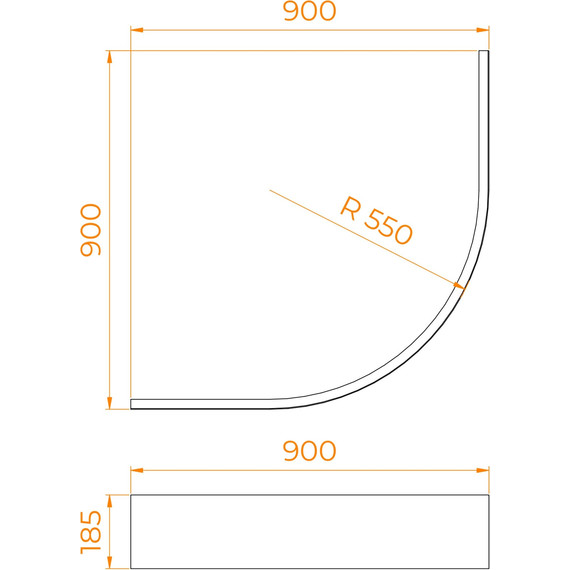 Панель для душевого поддона RGW Acrylic Style PL 90х90 см 16230410-09 - фото 2
