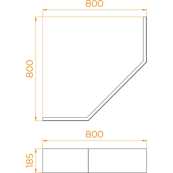 Панель для душевого поддона RGW Acrylic Style TR 80х80 см 16230413-80 - фото 2