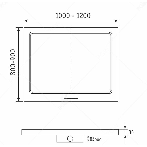 Каменный поддон RGW GWS-21 120х80 см 03150282-01 - фото, картинка 2 Каменный поддон RGW GWS-21 120х80 см 03150282-01 - фото 2