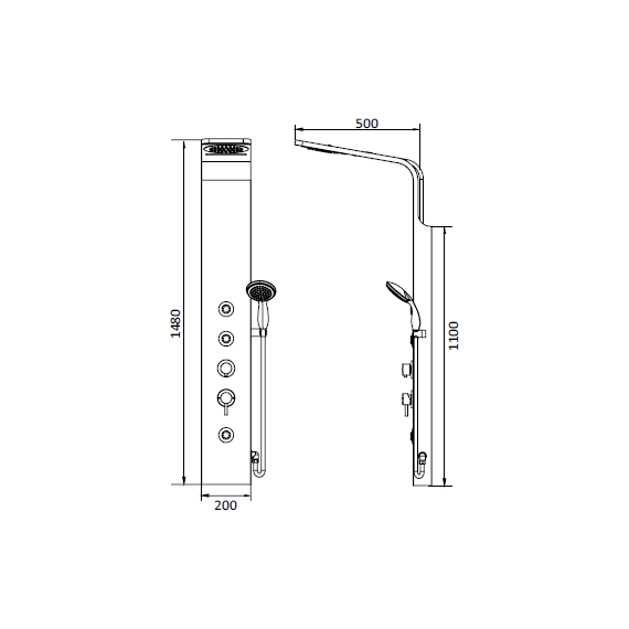 Гидромассажная панель RGW SP-06 21140106-14, черный - фото 7
