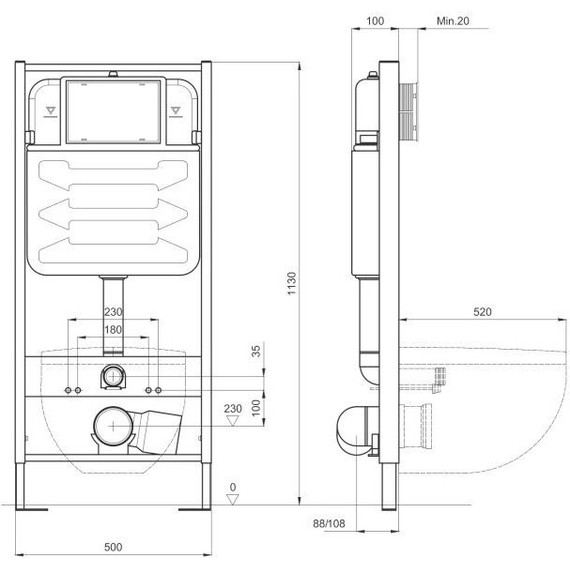 Инсталляция с подвесным унитазом комплект: Aquatek Standard INS-0000012 с подвесным безободковым унитазом Поларис AQ0700-01 сиденье микролифт, крепление, кнопка смыва белая KDI-0000015 - фото, картинка 6 Инсталляция с подвесным унитазом комплект: Aquatek Standard INS-0000012 с подвесным безободковым унитазом Поларис AQ0700-01 сиденье микролифт, крепление, кнопка смыва белая KDI-0000015 - фото 6