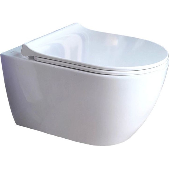 Инсталляция с подвесным унитазом комплект: Aquatek Standard INS-0000012 с подвесным безободковым унитазом Поларис AQ0700-01 сиденье микролифт, крепление, кнопка смыва хром KDI-0000016 - фото 4