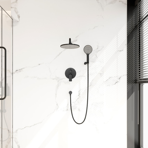 Душевая система для душа Veconi TE-500-B-C4, чёрный матовый - фото 2