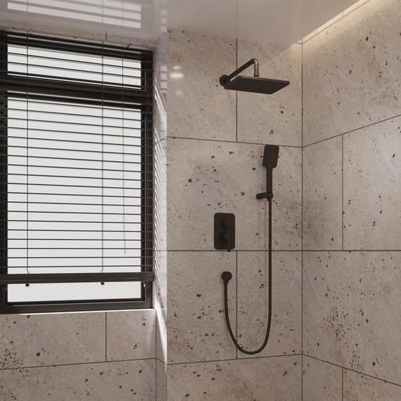 Душевая система для душа Veconi VE-510-B-C4, чёрный матовый, Цвет производителя: чёрный матовый - фото 2