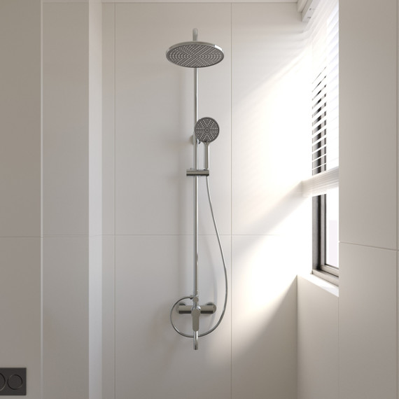 Душевая стойка Veconi TU-100-C-C4, Цвет производителя: хром - фото 2