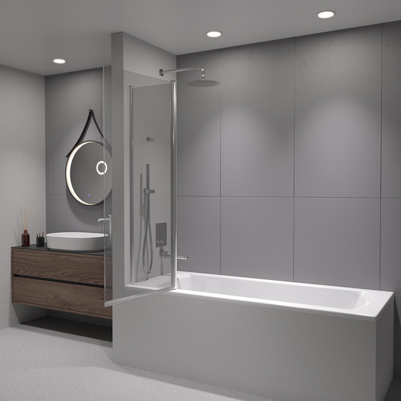 Шторка для ванны RGW SC-11 100 см 03111110-11, хром/прозрачное - фото 3