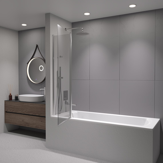 Шторка для ванны RGW SC-11 100 см 03111110-11, хром/прозрачное - фото 2