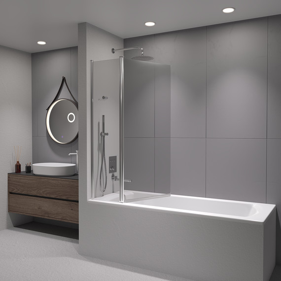 Шторка для ванны RGW SC-11 100 см 03111110-11, хром/прозрачное - фото 4