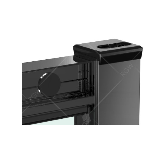 Душевое ограждение RGW CL-54B 100х100 см 32095400-14, черный/прозрачное - фото 4