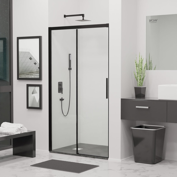 Душевая дверь RGW LE-12B 150 см 34121215-14, черный/прозрачное - фото 4