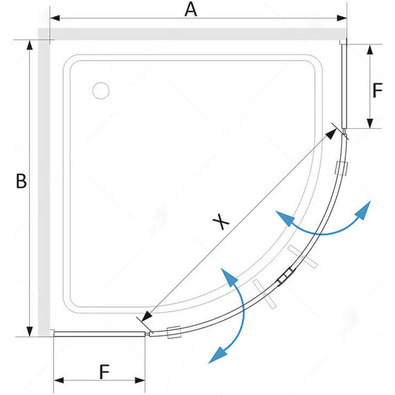 Душевое ограждение RGW SV-53 100х100 см 06325300-11, хром/прозрачное - фото 3
