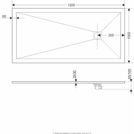 Каменный поддон RGW ST-0120W 120х100 см 16152012-01 - фото 14