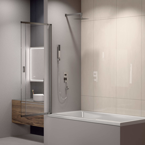 Шторка для ванны RGW SC-40 100 см 03114010-11, хром/прозрачное - фото 3