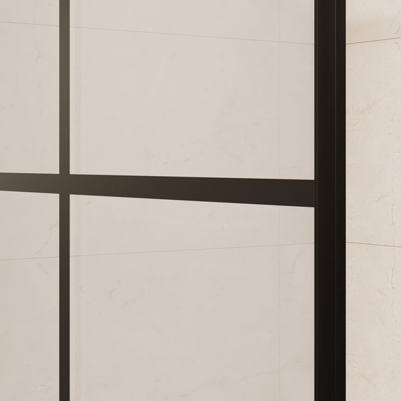 Душевая перегородка RGW WA-11B 90х200 см 32101190-84 с кронштейном в комплекте, черный/прозрачное - фото 6