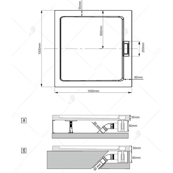 Сифон для душевого поддона RGW Q10-C 03241100-10 - фото 3