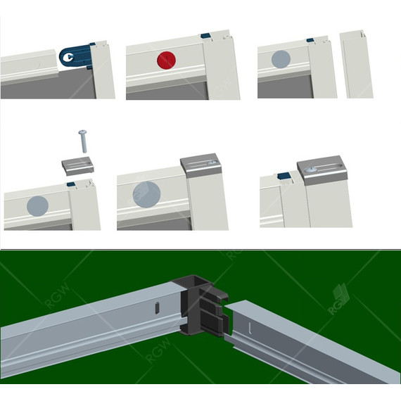 Душевое ограждение RGW CL-34 100х100 см 32093400-11, хром/прозрачное - фото 3