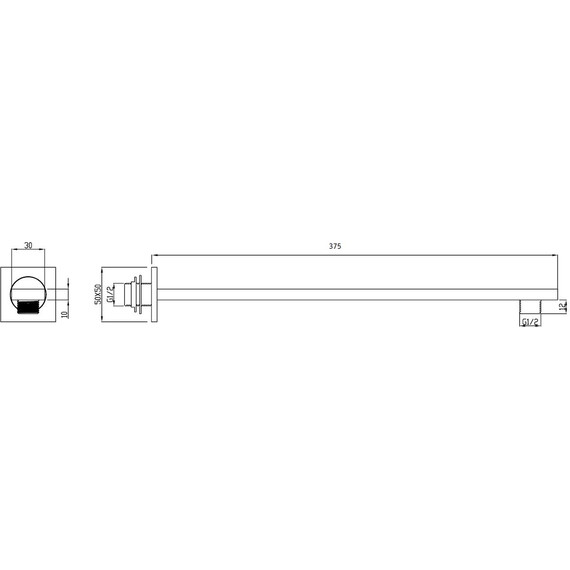 Кронштейн стеновой RGW SP-122B 375 мм 21140422-04, черный - фото 2