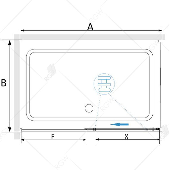 Душевое ограждение RGW SV-42B (SV-12B + Z-050-2B) 150x90 см 32324295-014, черный/прозрачное - фото 5