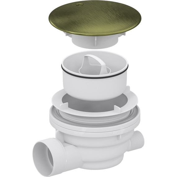 Сифон для душевого поддона RGW Velplex QYD-01 18241101-08, бронза - фото 4