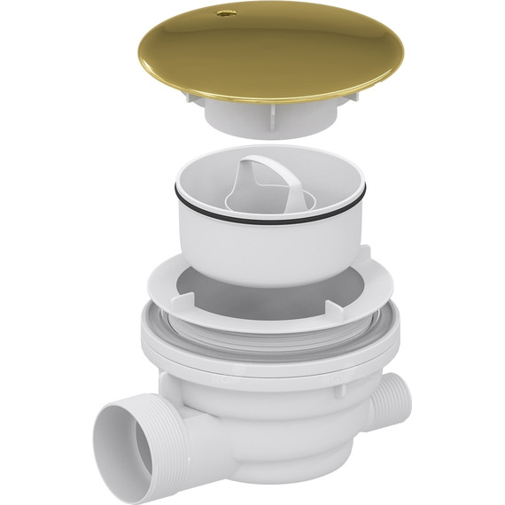Сифон для душевого поддона RGW Velplex QYD-01 18241101-06, золото - фото 4