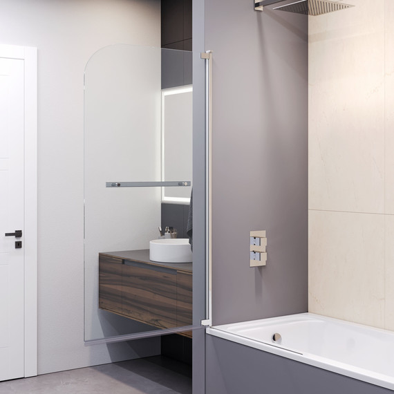 Шторка для ванны RGW SC-02 100 см 03110210-11 (стекло 8 мм), хром/прозрачное - фото 3