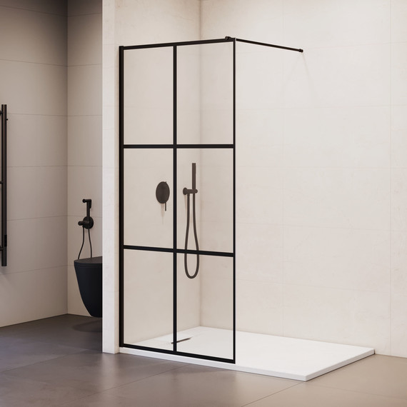 Душевая перегородка RGW WA-011B 90x195 см 35101190-84 (стекло 8 мм), черный/прозрачное - фото 4