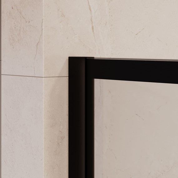 Душевая перегородка RGW WA-111B 100x195 см 411011110-84 (стекло 8 мм) с кронштейном в комплекте, черный/прозрачное - фото 8