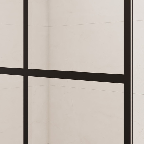 Душевая перегородка RGW WA-111B 90x195 см 411011109-84 (стекло 8 мм) с кронштейном в комплекте, черный/прозрачное - фото 6