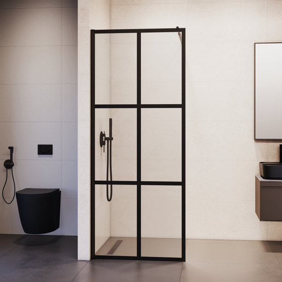 Душевая перегородка RGW WA-111B 80x195 см 411011108-84 (стекло 8 мм), черный/прозрачное - фото 5