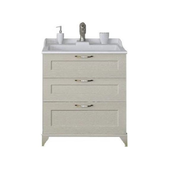 Тумба напольная с раковиной Акватон Леон 65Н 1A1946K0LBPR0, дуб бежевый - фото 6