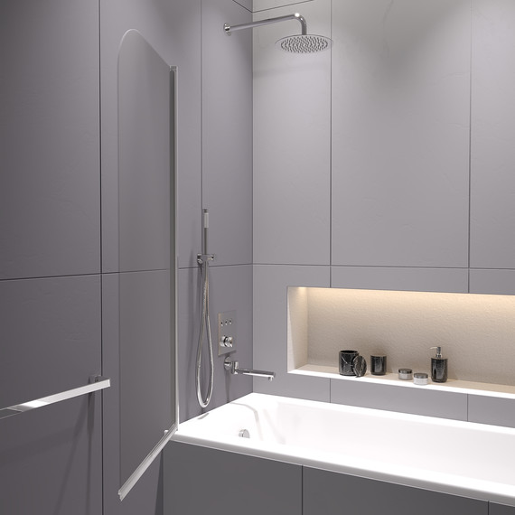 Шторка для ванны RGW SC-109 70 см 411110907-11, хром/прозрачное - фото 3