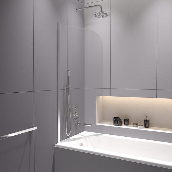 Шторка для ванны RGW SC-109 80 см 411110908-11, хром/прозрачное - фото 4