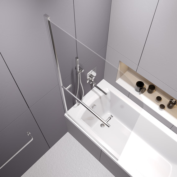 Шторка для ванны RGW SC-114 80 см 411111408-11, хром/прозрачное - фото 5