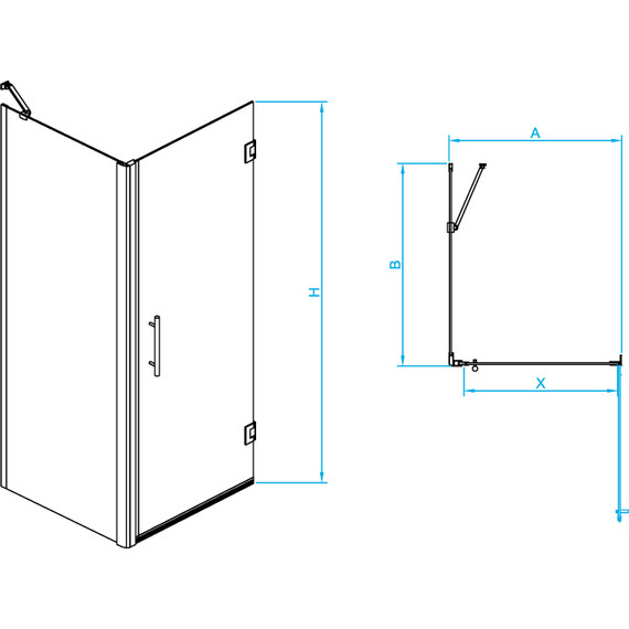 Душевое ограждение RGW HO-045B 60x80 см 350604568-014 (стекло 8 мм) чёрный/прозрачное - фото 4