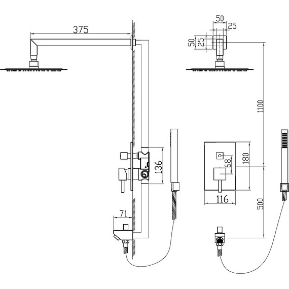 Душевая система для ванны RGW SP-54 21140854-01 - фото 6