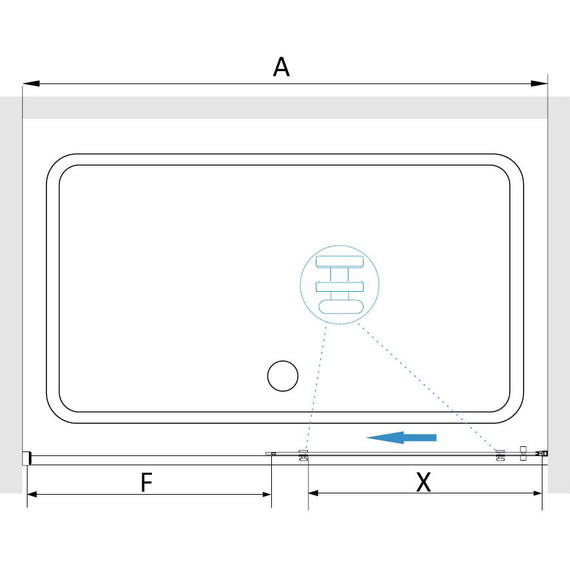 Душевая дверь RGW SV-12G 100 см 32321210-16, золото/прозрачное - фото 4
